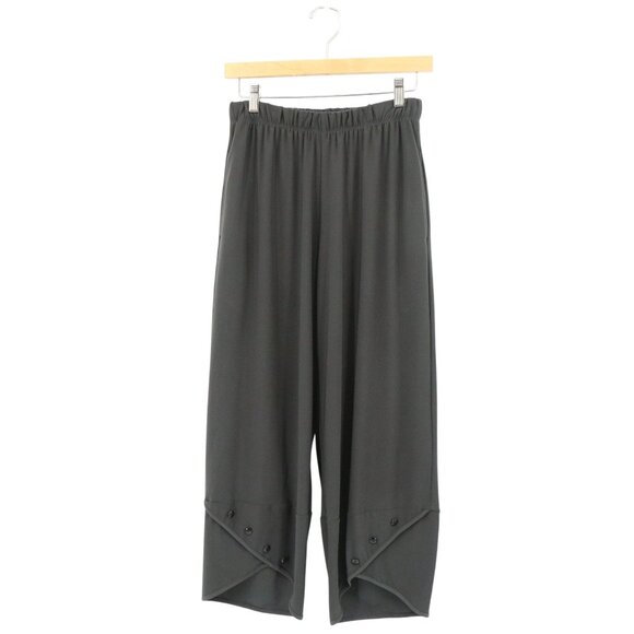 Sun Kim Dark Gray Barrel Leg Tulip Hem Jersey Knit Pants XS - Picture 1 of 5
